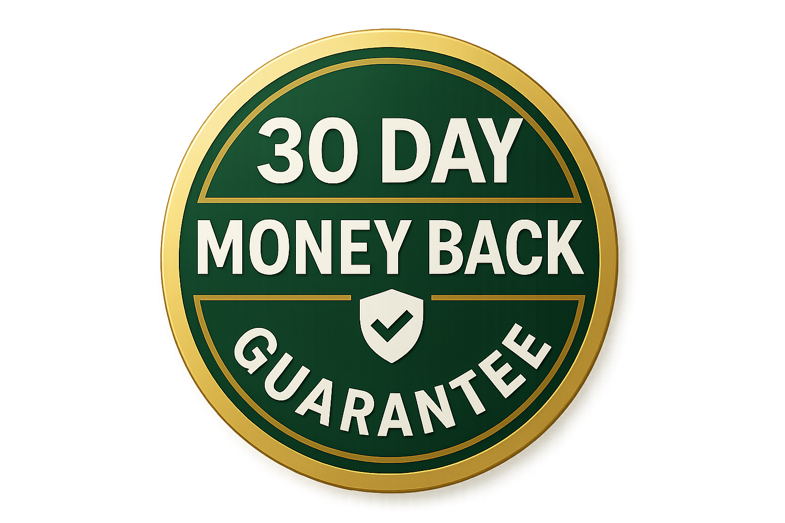 30 day money back guarentee sticker badge